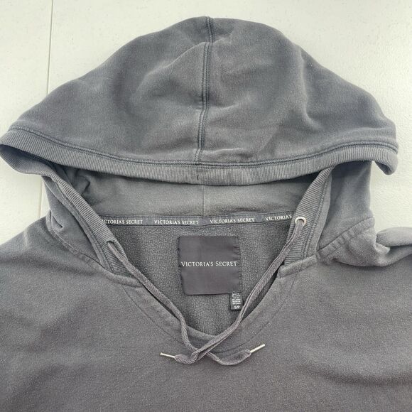 Victoria’s Secret Sz S Hoodie Sweatshirt Oversized Tunic Long V-Neck Lightweight - Picture 6 of 15